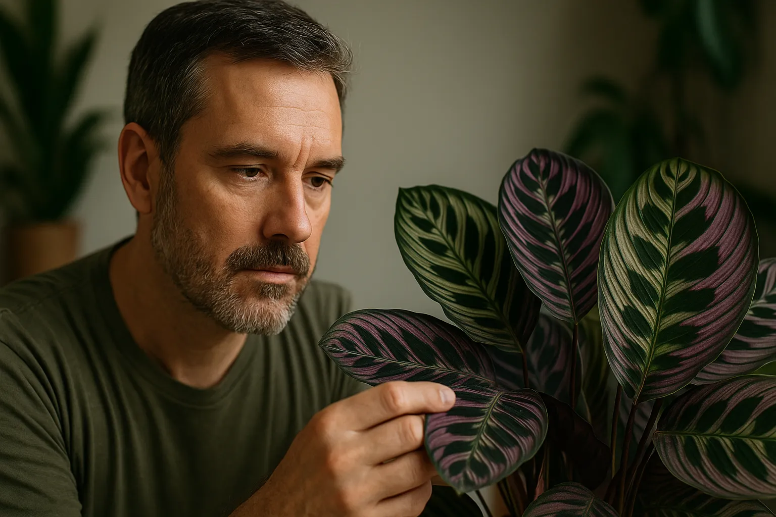 Como a calatéia sente até o cloro da água e muda seu padrão de folha