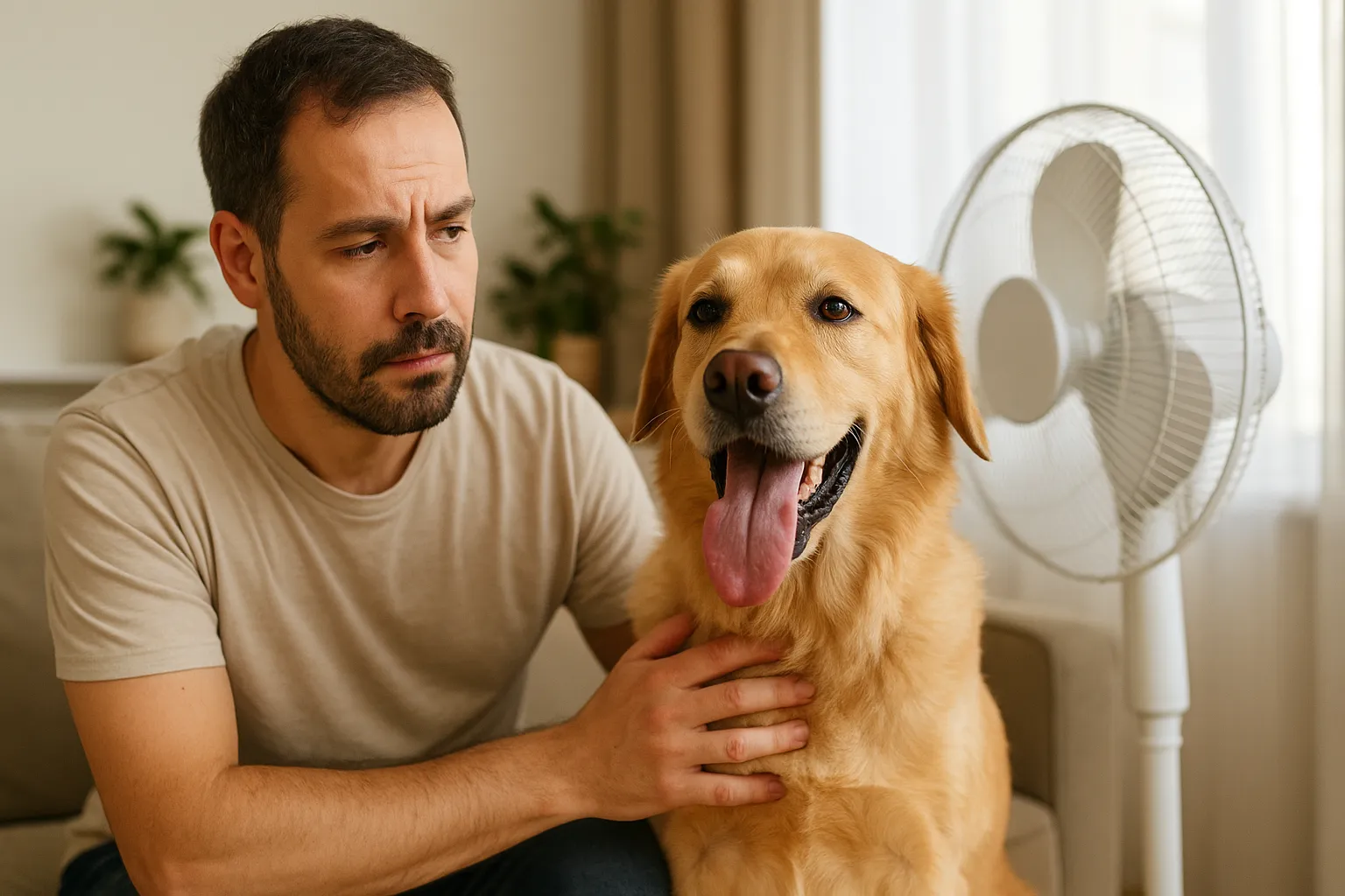 Como perceber se o pet está com calor mesmo no ambiente fechado