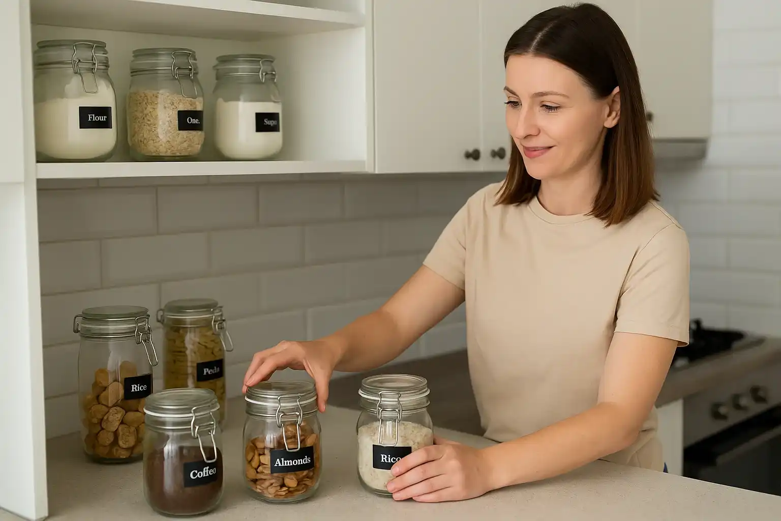 4 truques com potes e etiquetas para organizar sua cozinha