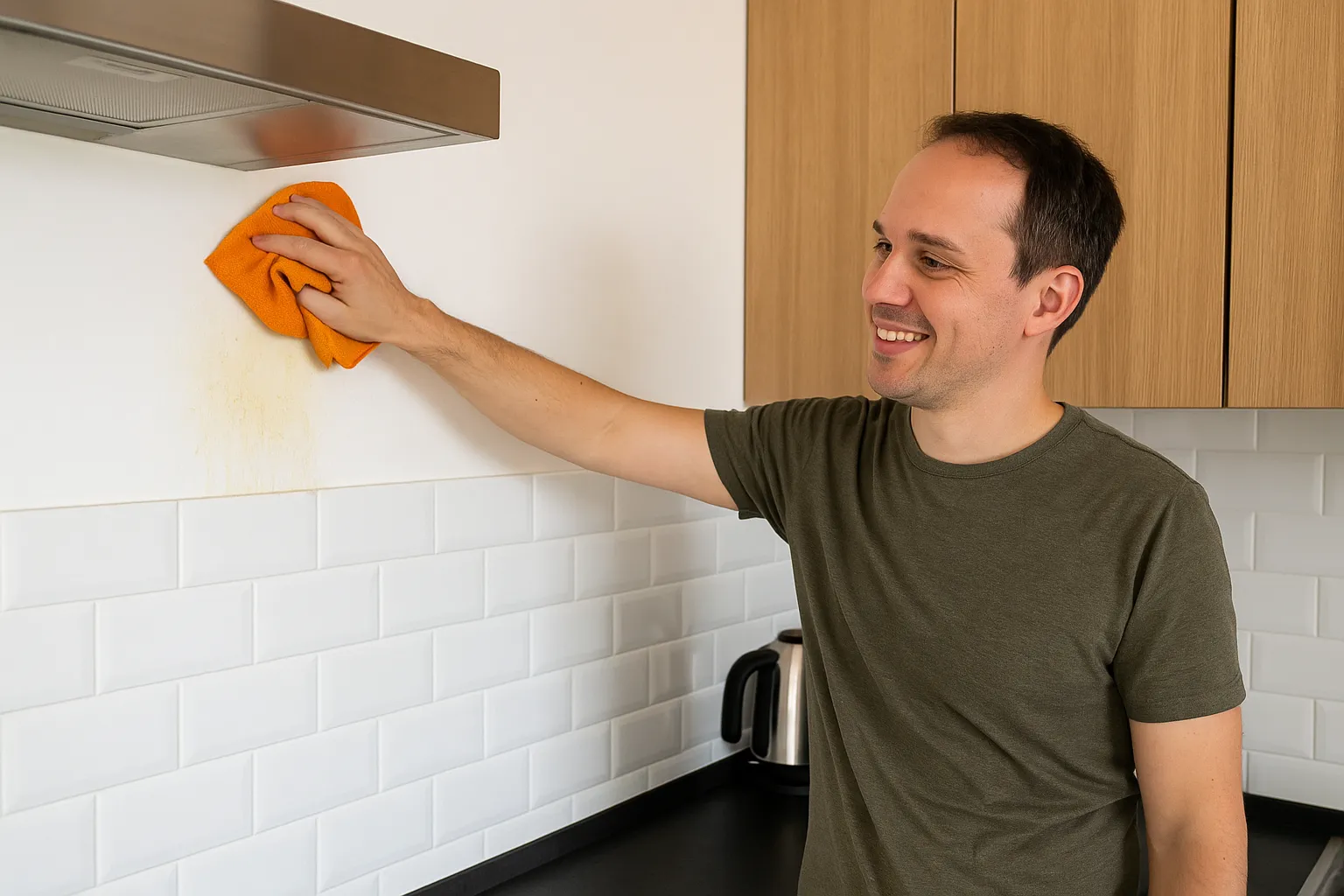 Como remover mancha de gordura da parede da cozinha com 1 truque simples