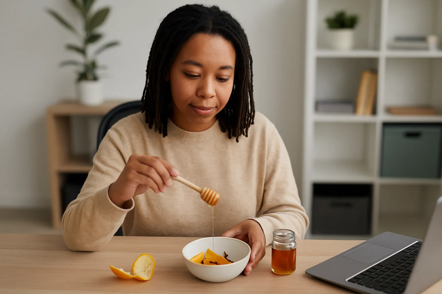 Simpatia milagrosa com mel, cravo e casca de laranja promete mais ânimo no trabalho