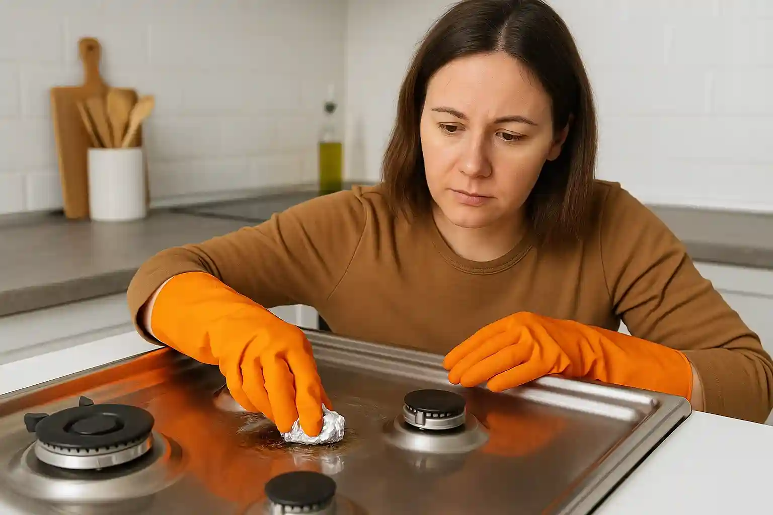 3 truques com papel alumínio que removem crostas do fogão em minutos