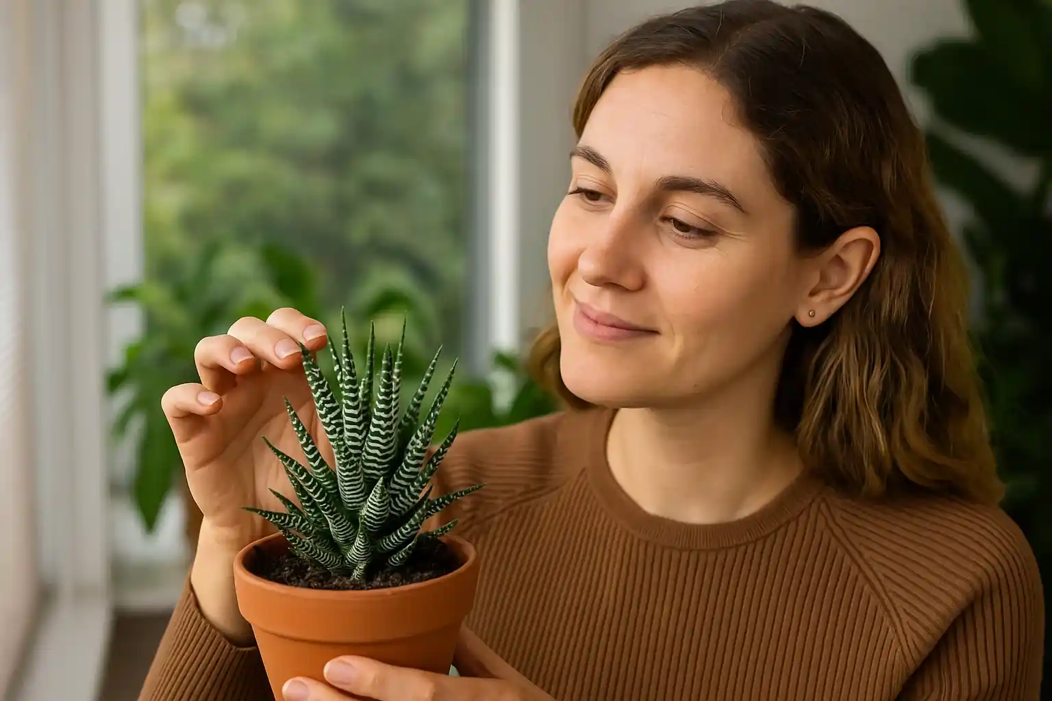 Cacto-zebra cresce o dobro com iluminação certa