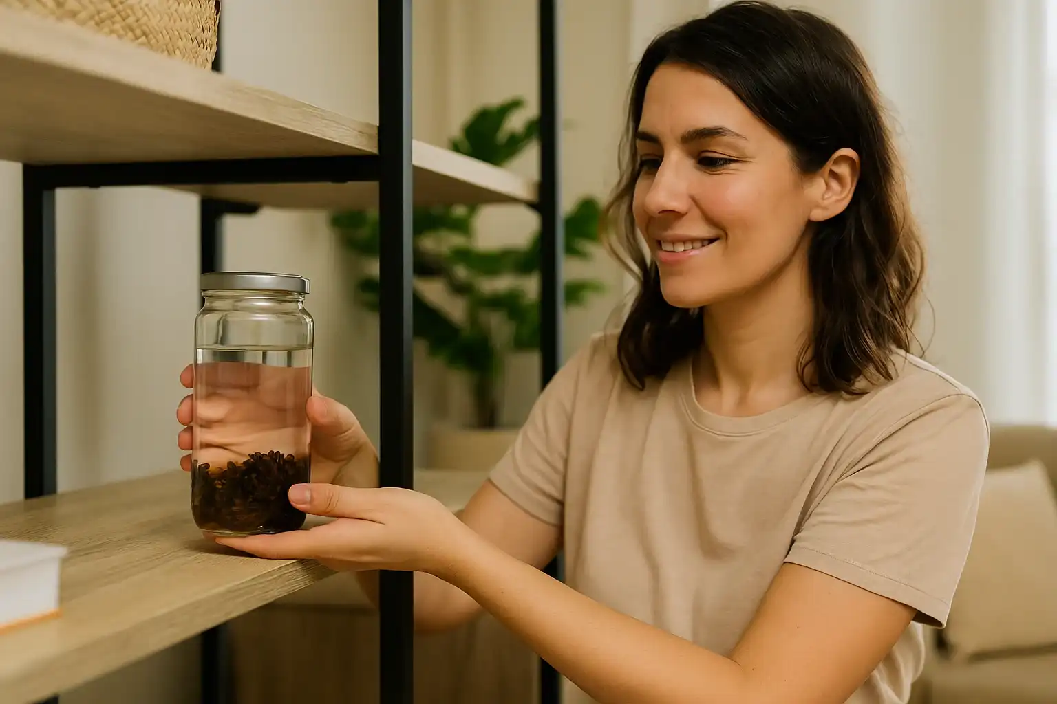 Casa perfumada com pote de álcool e cravo-da-índia veja como fazer