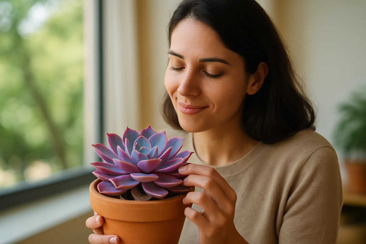 Suculenta echeveria muda de cor como intensificar tons