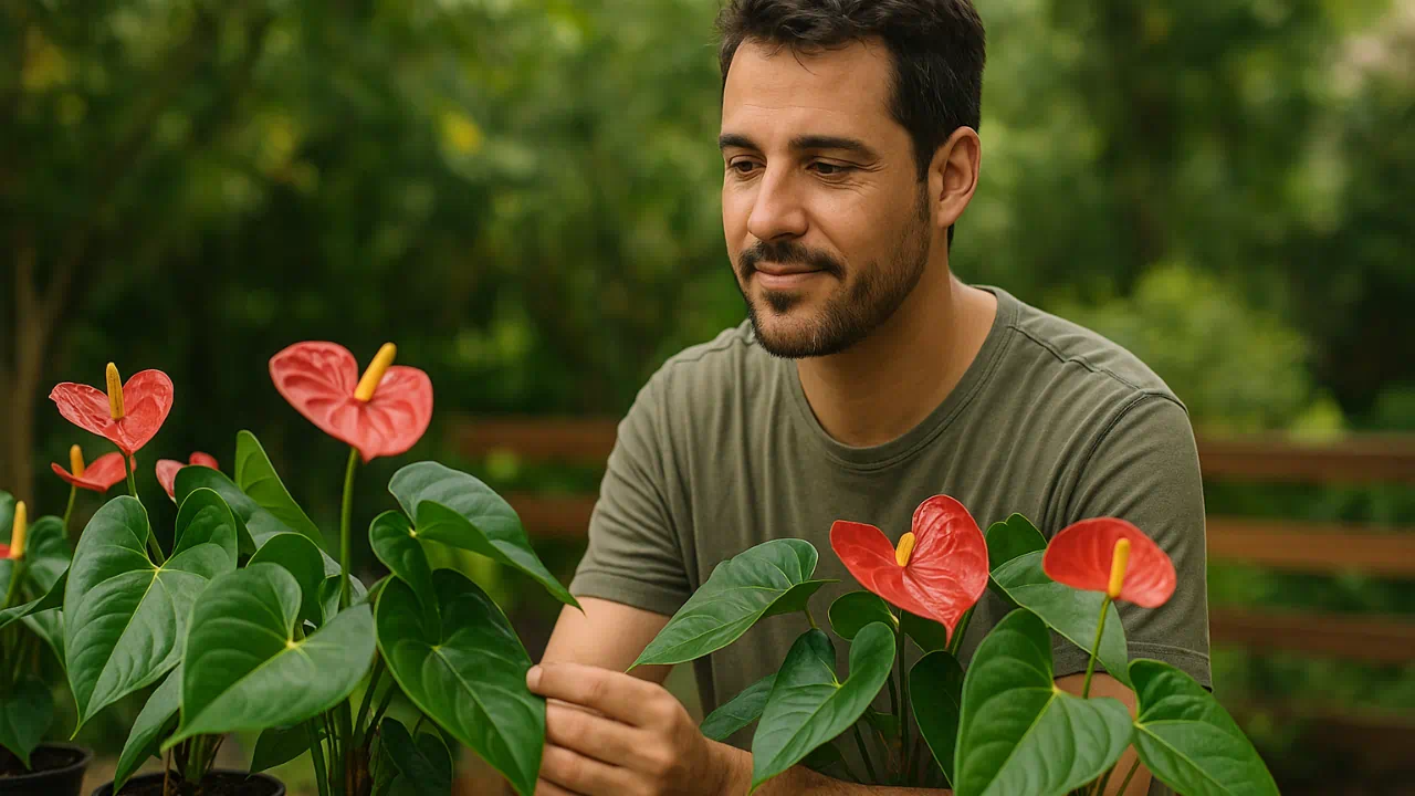 Brasileiros estão mantendo antúrios sempre verdes e floridos com 7 segredos que poucos jardineiros contam