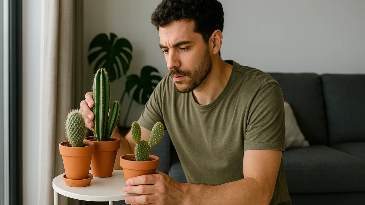 Cactos de sombra crescem fortes em apartamentos se você seguir este truque diário