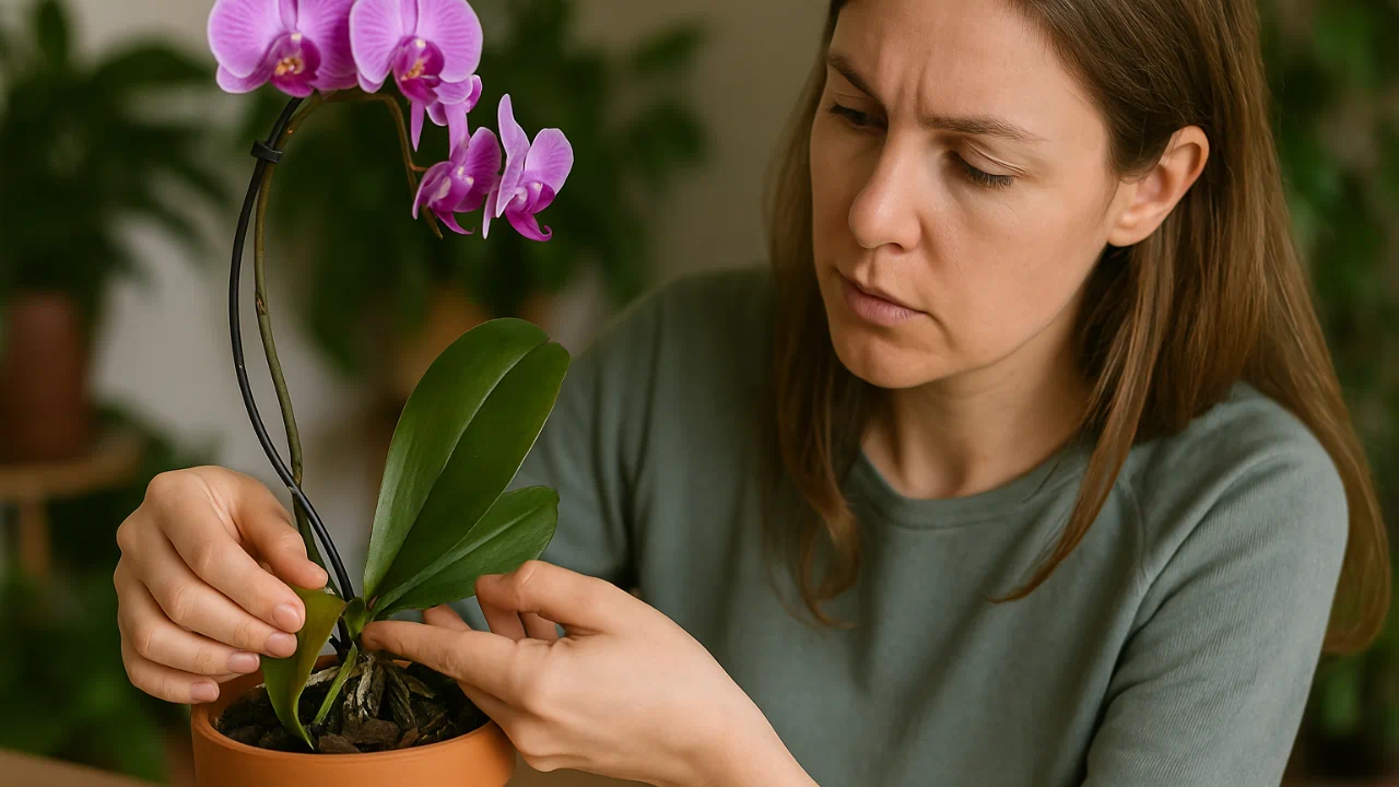 Orquídea com folhas murchas Veja os 3 erros mais comuns na rega que estão prejudicando a saúde da planta